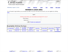 Tablet Screenshot of online.certexams.com